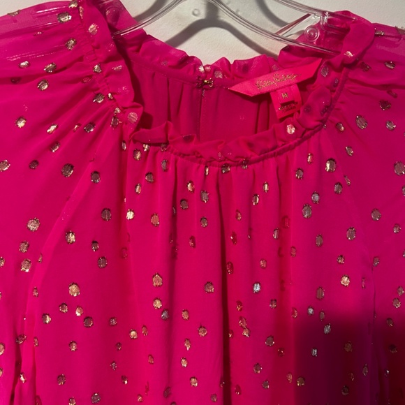 Lilly Pulitzer Silk & Metallic Blouse - Picture 4 of 7
